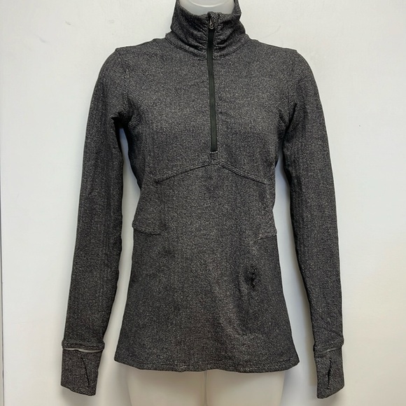 lululemon athletica Tops - Lululemon Kanto Catch Me 1/2 Zip Heathered Herringbone Pullover Top Size 4